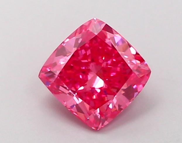 1.00 Ct. Fancy Vivid  Pink Cushion Lab Grown Diamond