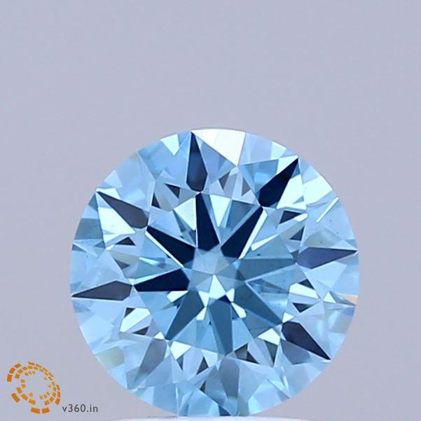 1.16 Ct. Fancy Vivid Blue Round Lab Grown Diamond