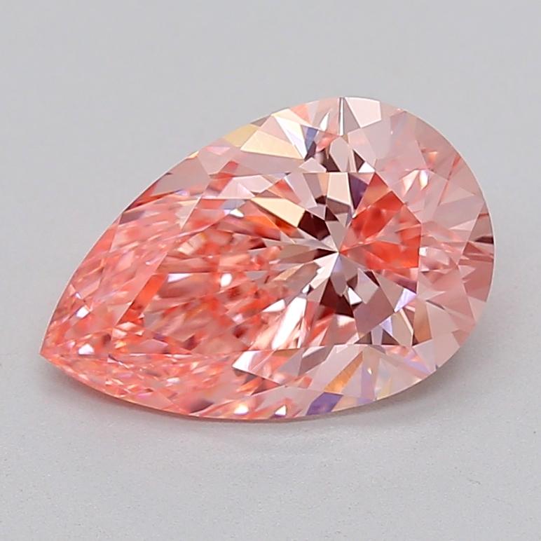 3.07 Ct. Fancy Vivid  Pink Pear Lab Grown Diamond