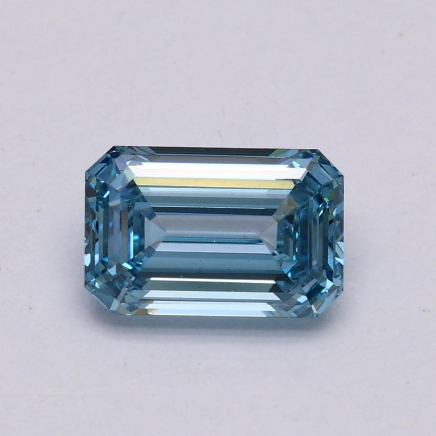 1.02 Ct. Fancy Intense Blue Emerald Lab Grown Diamond