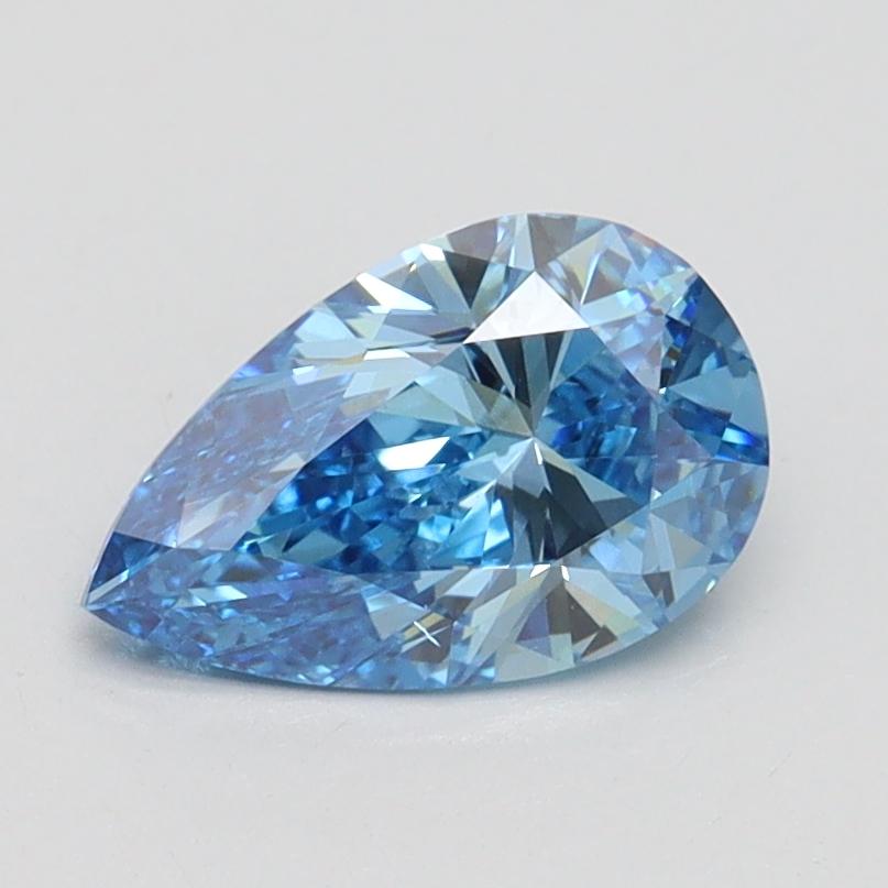 0.99 Ct. Fancy Vivid Blue Pear Lab Grown Diamond