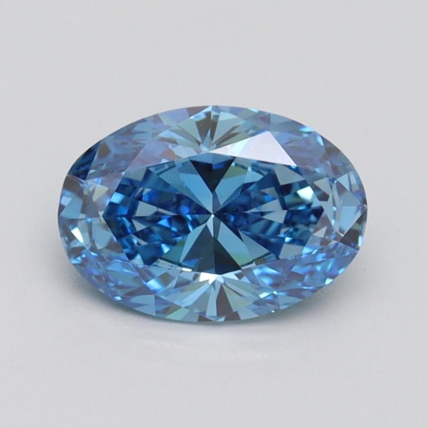 1.01 Ct. Fancy Vivid Blue Oval Lab Grown Diamond
