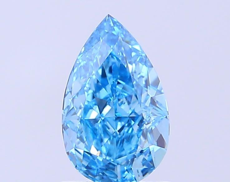 0.97 Ct. Fancy Vivid Blue Pear Lab Grown Diamond