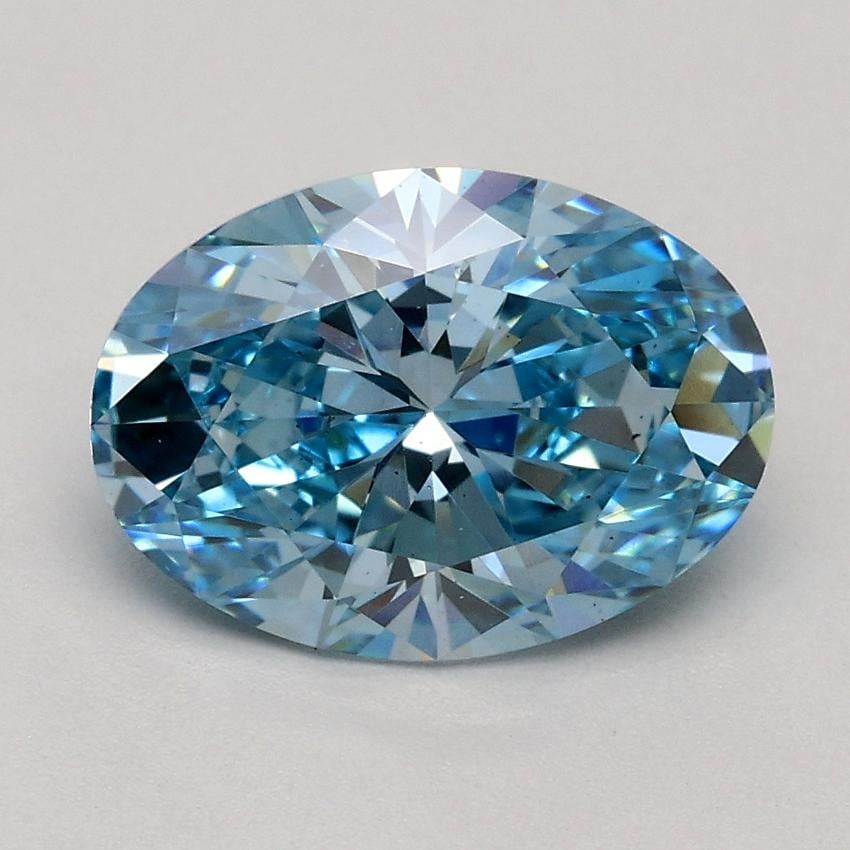 1.50 Ct. Fancy Vivid Blue Oval Lab Grown Diamond