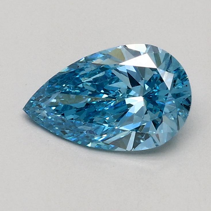 0.54 Ct. Fancy Vivid Blue Pear Lab Grown Diamond