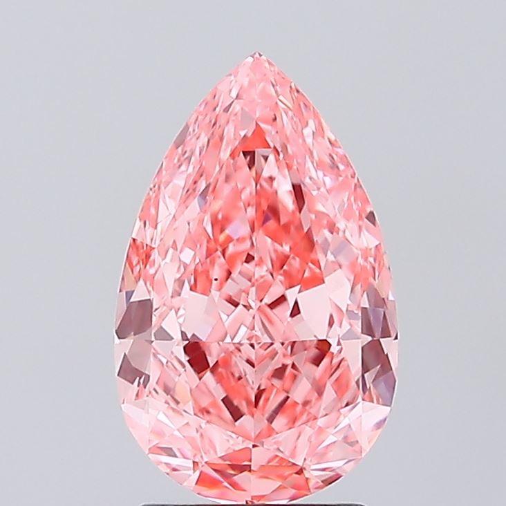 2.33 Ct. Fancy Vivid Pink Pear Lab Grown Diamond