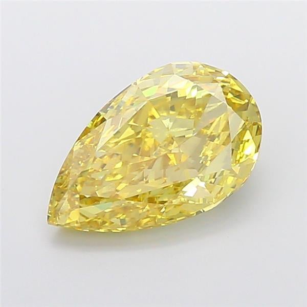 5.01 Ct. Fancy Vivid Yellow Pear Lab Grown Diamond