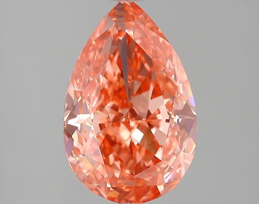 3.57 Ct. Fancy Vivid Pink Pear Lab Grown Diamond