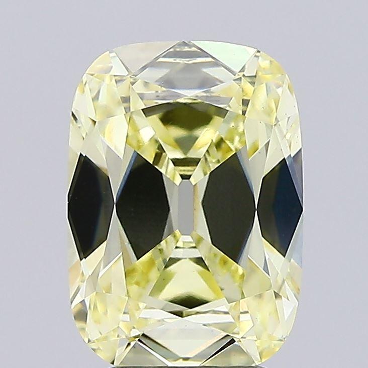 3.15 Ct. Light Yellow Cushion Lab Grown Diamond