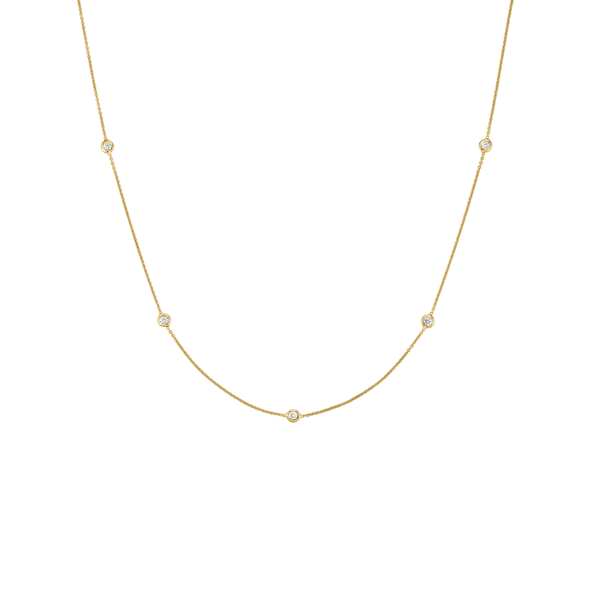 Bezel Diamond Strand Necklace (1/4 ct. tw) 