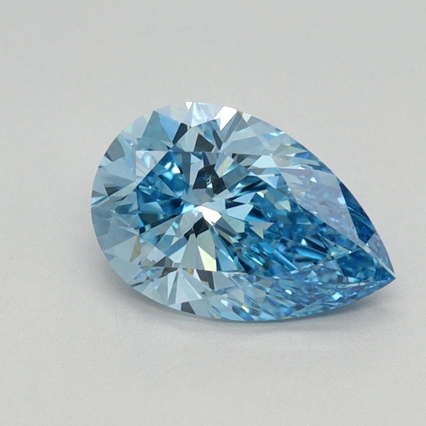 1.12 Ct. Fancy Vivid Blue Pear Lab Grown Diamond