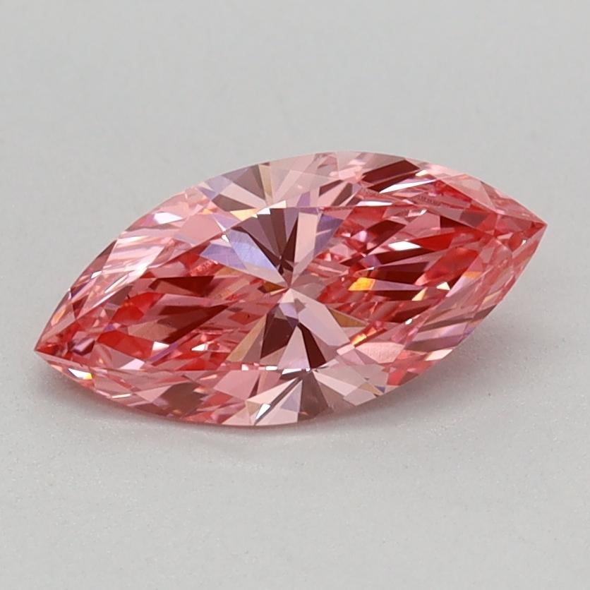 0.57 Ct. Fancy Vivid Pink Marquise Lab Grown Diamond