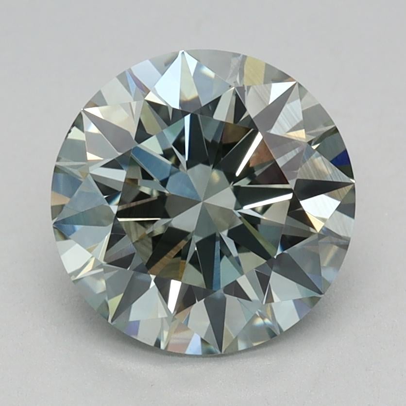 1.51 Ct. Fancy Intense Green Round Lab Grown Diamond
