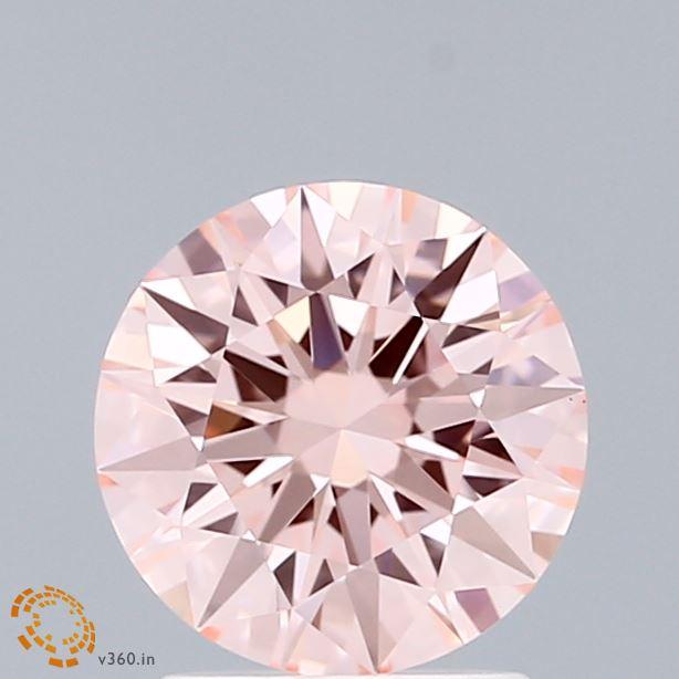 1.43 Ct. Fancy Intense Pink Round Lab Grown Diamond