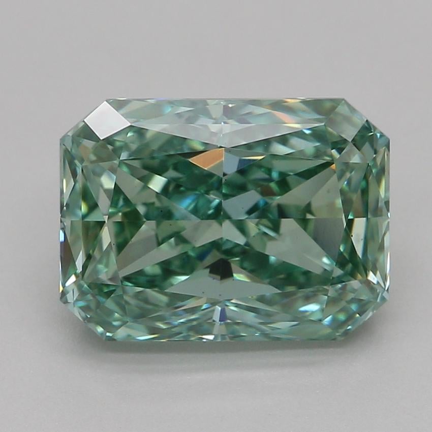 2.08 Ct. Fancy Vivid Green Radiant Lab Grown Diamond