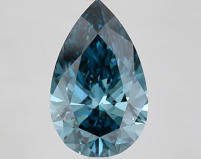 5.01 Ct. Fancy Vivid Blue Pear Lab Grown Diamond