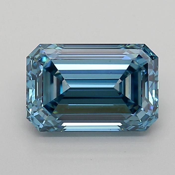 3.03 Ct. Fancy Vivid  Blue Emerald Lab Grown Diamond