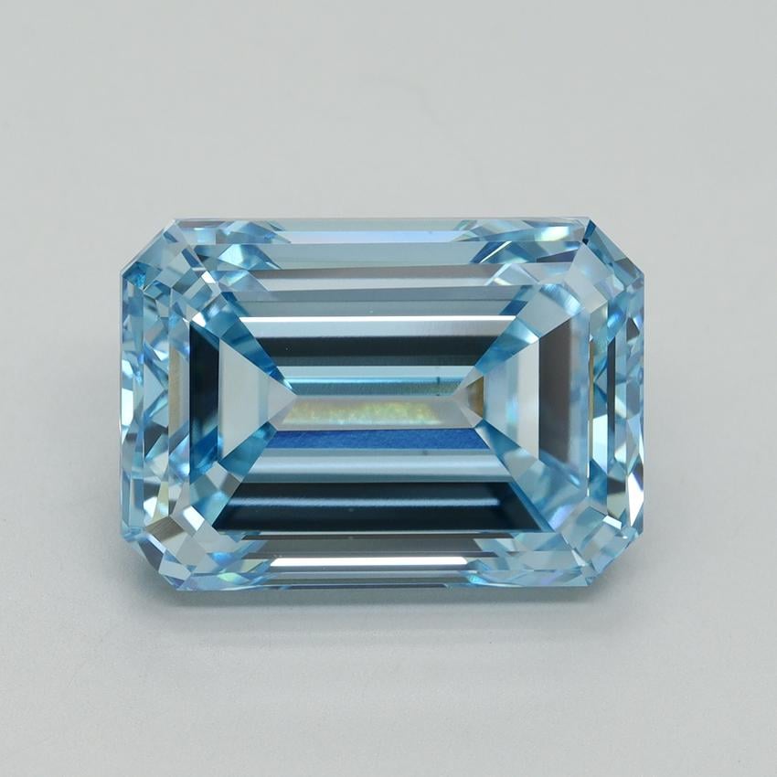 10.51 Ct. Fancy Vivid Blue Emerald Lab Grown Diamond