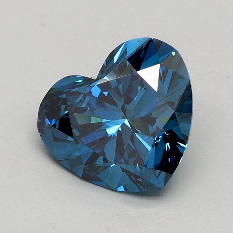 1.01 Ct. Fancy Vivid Blue Heart Lab Grown Diamond