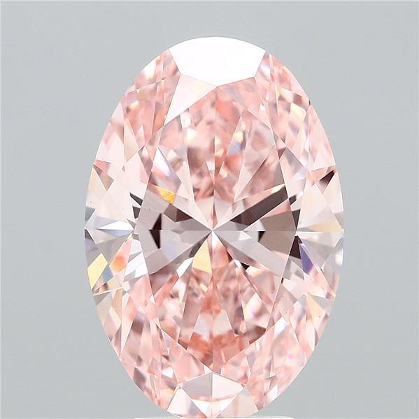 5.03 Ct. Fancy Intense Pink Oval Lab Grown Diamond