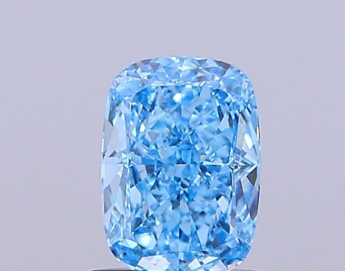 1.05 Ct. Fancy Vivid Blue Cushion Lab Grown Diamond