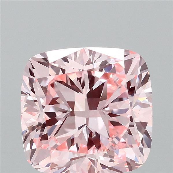 3.01 Ct. Fancy Intense Pink Cushion Lab Grown Diamond