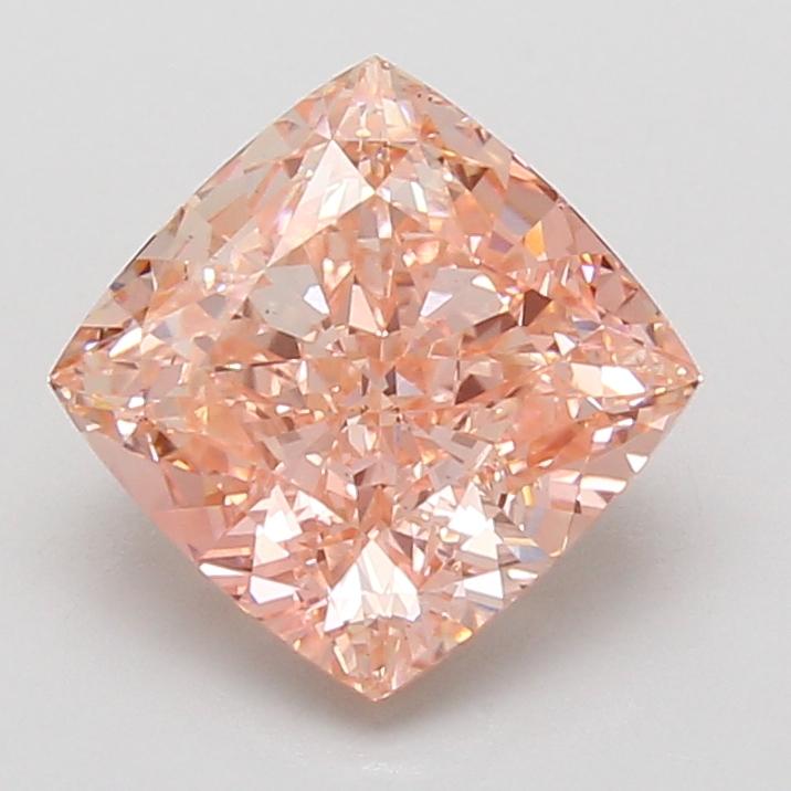 3.13 Ct. Fancy Vivid Pink Cushion Lab Grown Diamond