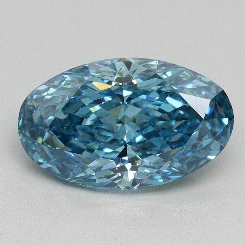 2.03 Ct. Fancy Vivid Blue Oval Lab Grown Diamond