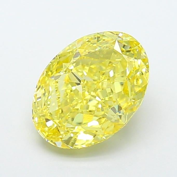 3.18 Ct. Fancy Intense  Yellow Oval Lab Grown Diamond