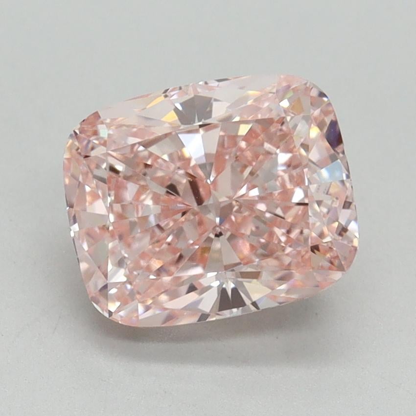 2.35 Ct. Fancy Vivid Pink Cushion Lab Grown Diamond