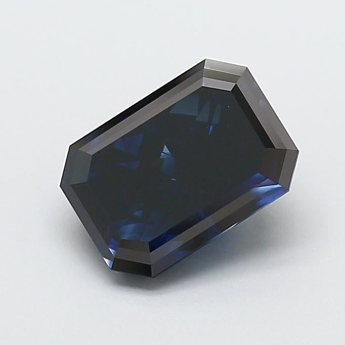 2.08 Ct. Fancy Deep  Blue Radiant Lab Grown Diamond
