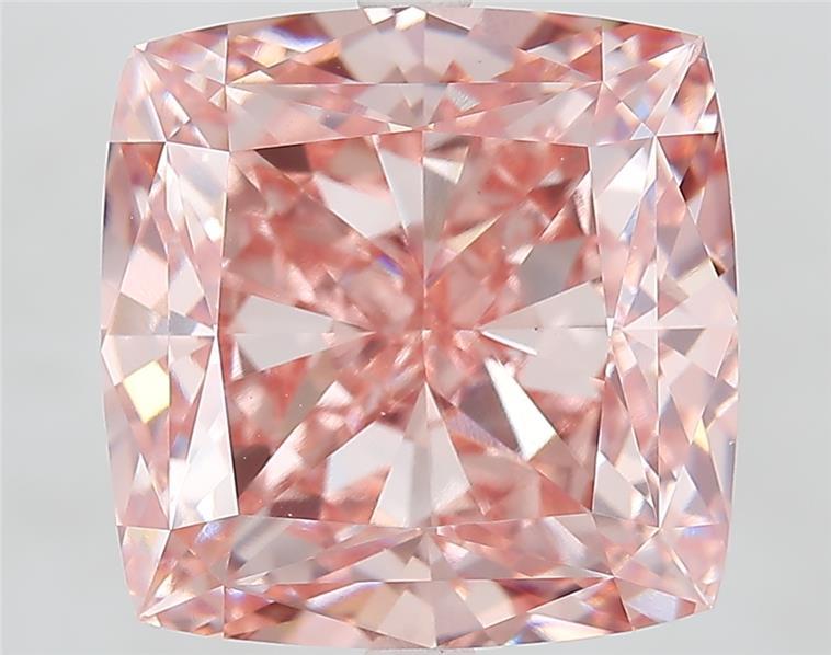 11.54 Ct. Fancy Vivid  Pink Cushion Lab Grown Diamond