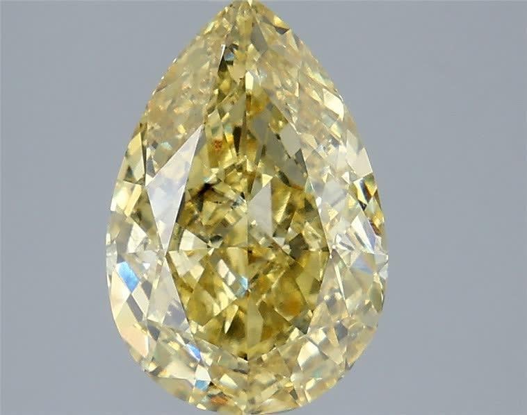 3.54 Ct. Fancy Intense Yellow Pear Lab Grown Diamond