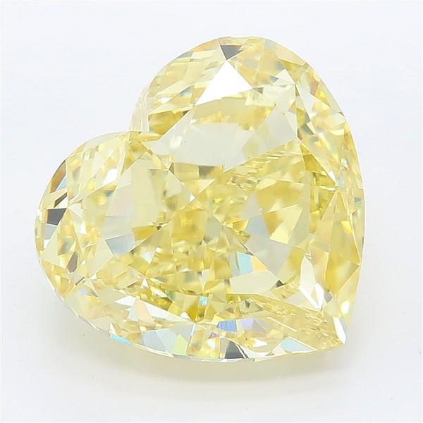 10.26 Ct. Fancy Intense Yellow Heart Lab Grown Diamond