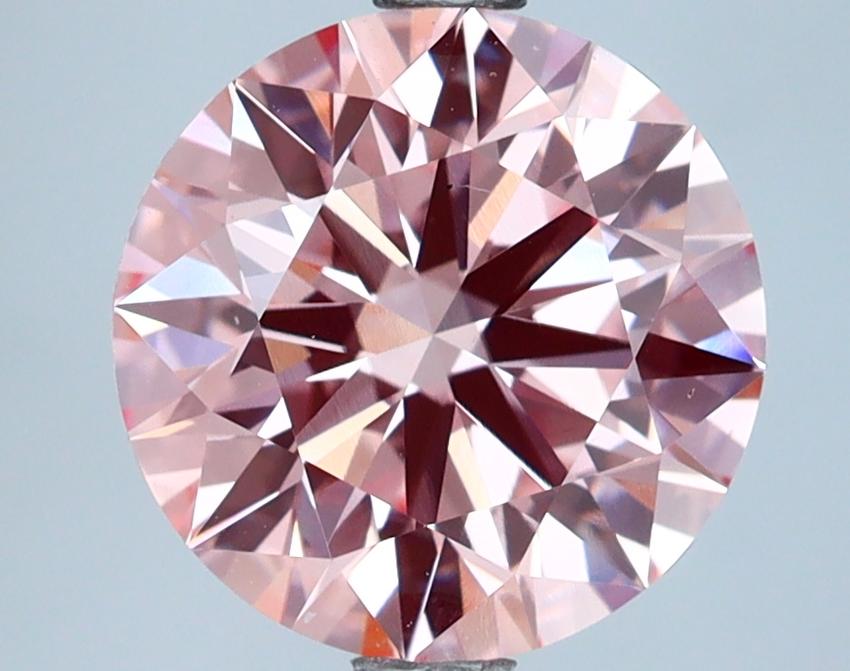 2.81 Ct. Fancy Vivid Pink Round Lab Grown Diamond