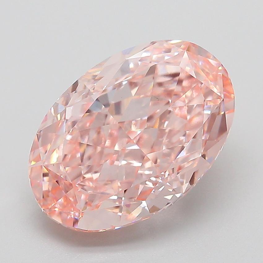 5.04 Ct. Fancy Vivid  Pink Oval Lab Grown Diamond