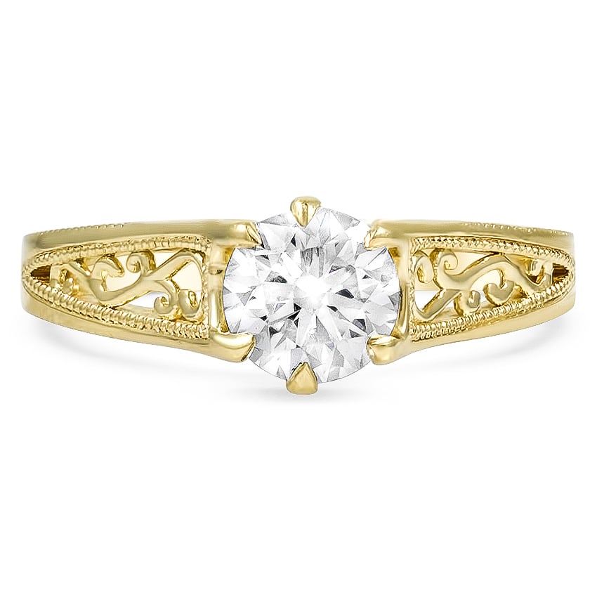Custom Antique Filigree Diamond Ring