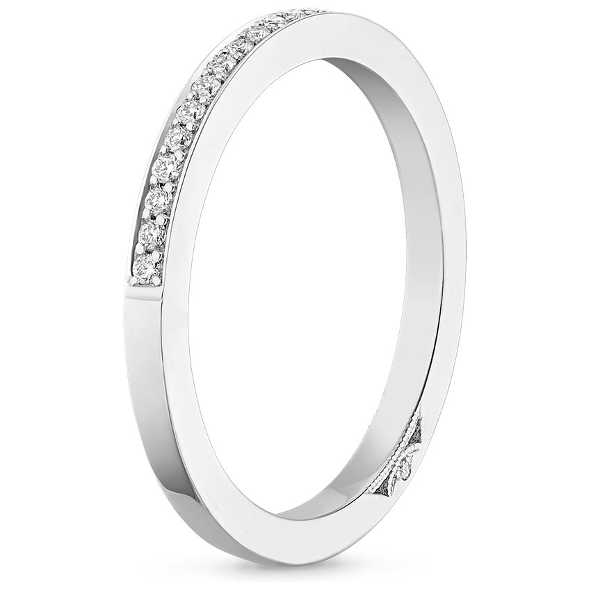 18K White Gold Tacori Dantela Diamond Ring (1/8 ct. tw.), large side view