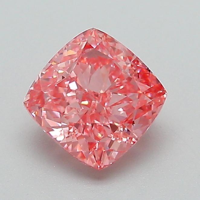 1.06 Ct. Fancy Vivid Pink Cushion Lab Grown Diamond