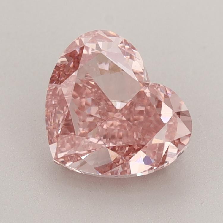 1.63 Ct. Fancy Vivid  Pink Heart Lab Grown Diamond