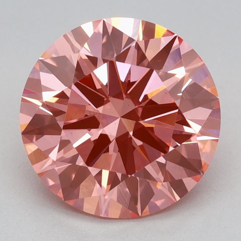 2.01 Ct. Fancy Vivid Pink Round Lab Grown Diamond