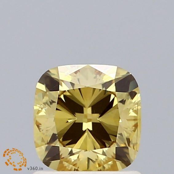 1.03 Ct. Fancy Brownish Yellow Cushion Lab Grown Diamond