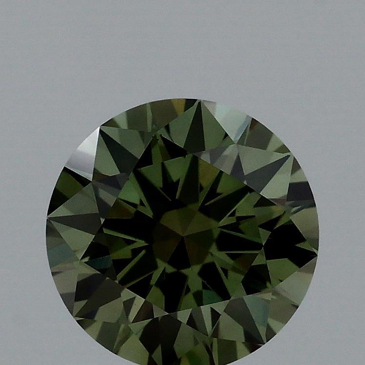 1.06 Ct. Fancy Vivid Green Round Lab Grown Diamond