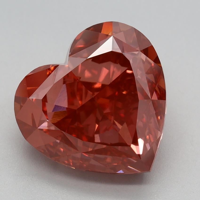 4.60 Ct. Fancy Vivid Pink Heart Lab Grown Diamond