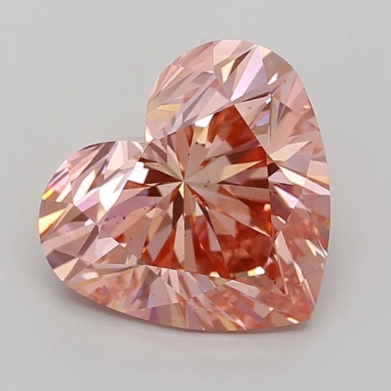 5.08 Ct. Fancy Vivid  Pink Heart Lab Grown Diamond