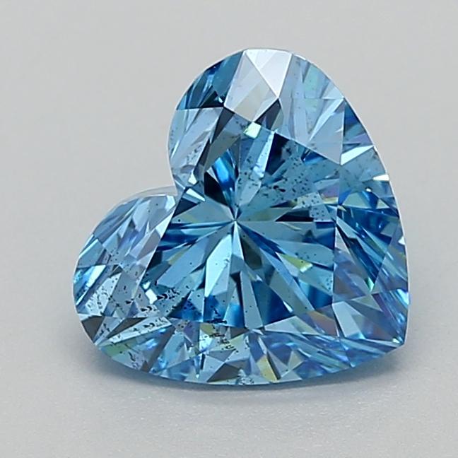 2.07 Ct. Fancy Vivid Blue Heart Lab Grown Diamond