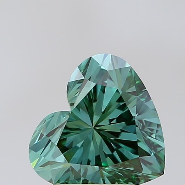 2.09 Ct. Fancy Vivid Green Heart Lab Grown Diamond