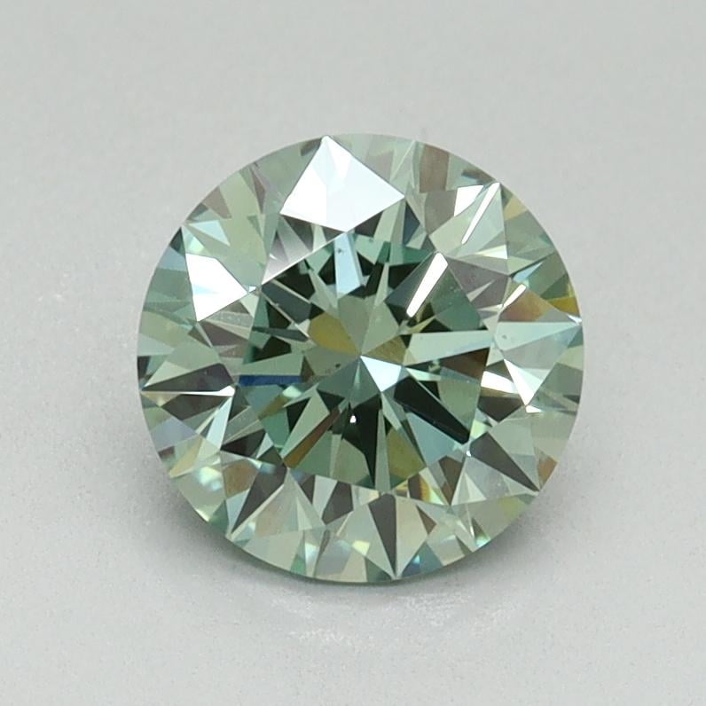 1.13 Ct. Fancy Vivid Green Round Lab Grown Diamond