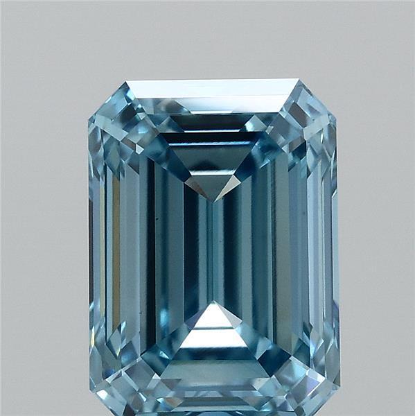 1.51 Ct. Fancy Vivid  Blue Emerald Lab Grown Diamond