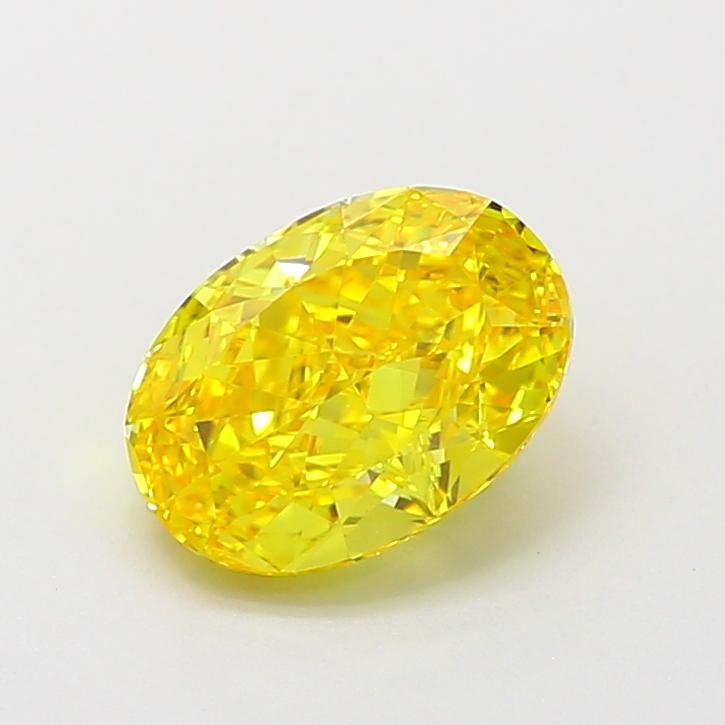1.34 Ct. Fancy Vivid  Yellow Oval Lab Grown Diamond